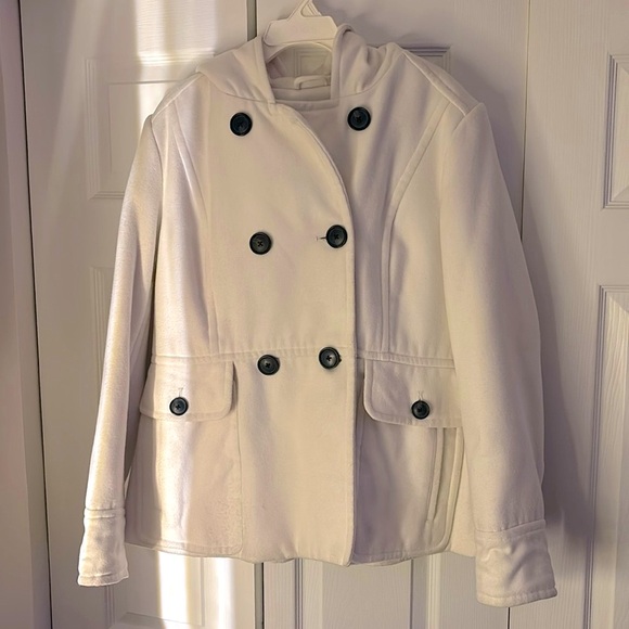a.n.a Cream Double Breasted Coat - Picture 3 of 6